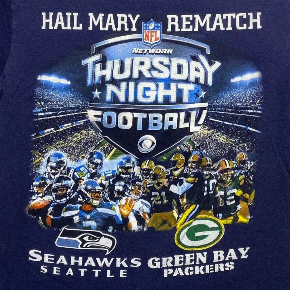 2014 Seattle Seahawks‎ vs Green Bay Packers football shirt